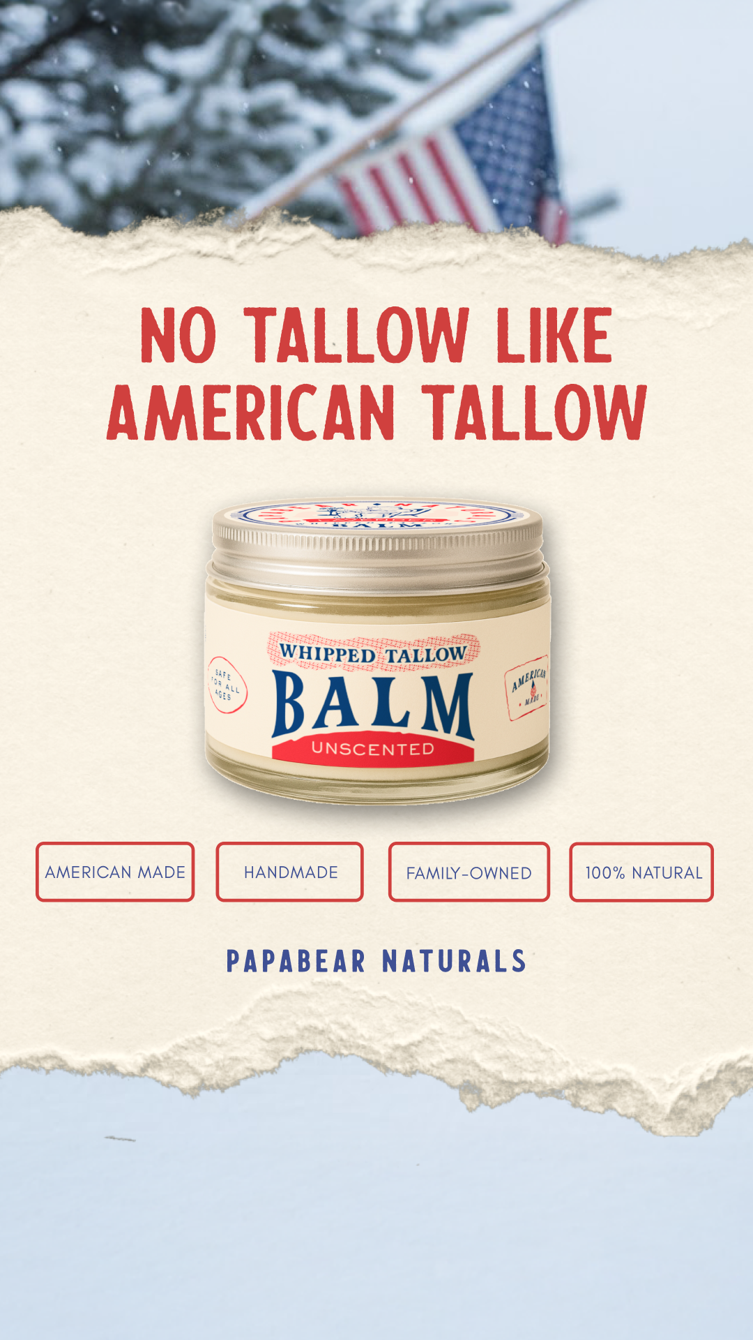 Papabear Naturals Facebook ad