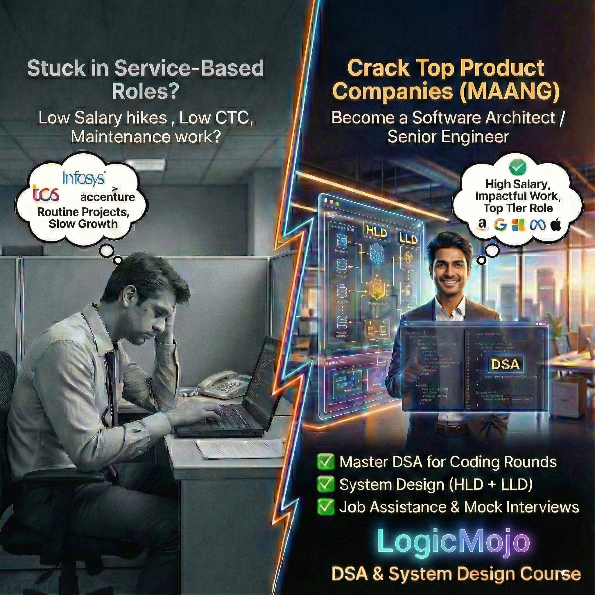 LogicMojo Facebook ad from Dec 22, 2025