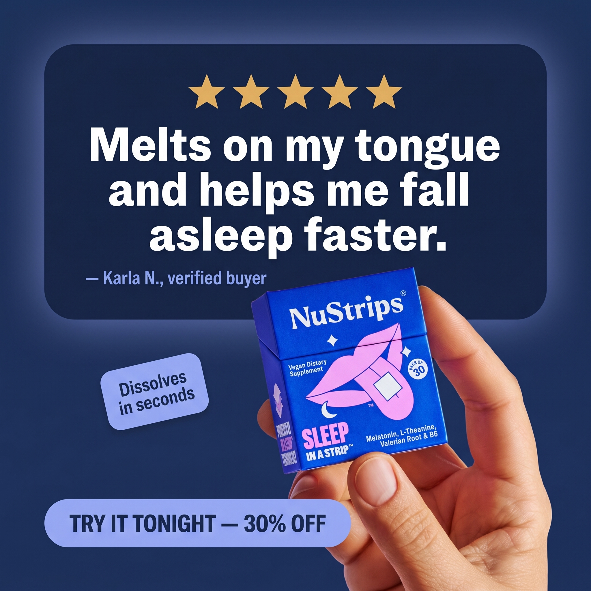 NuStrips Facebook ad