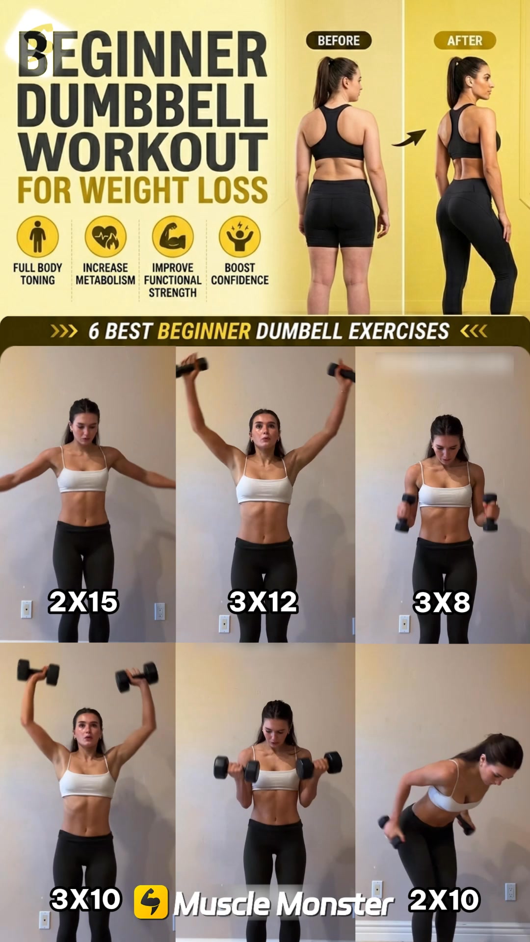 Muscle Monster Dumbbell Power Facebook ad: Start Training!