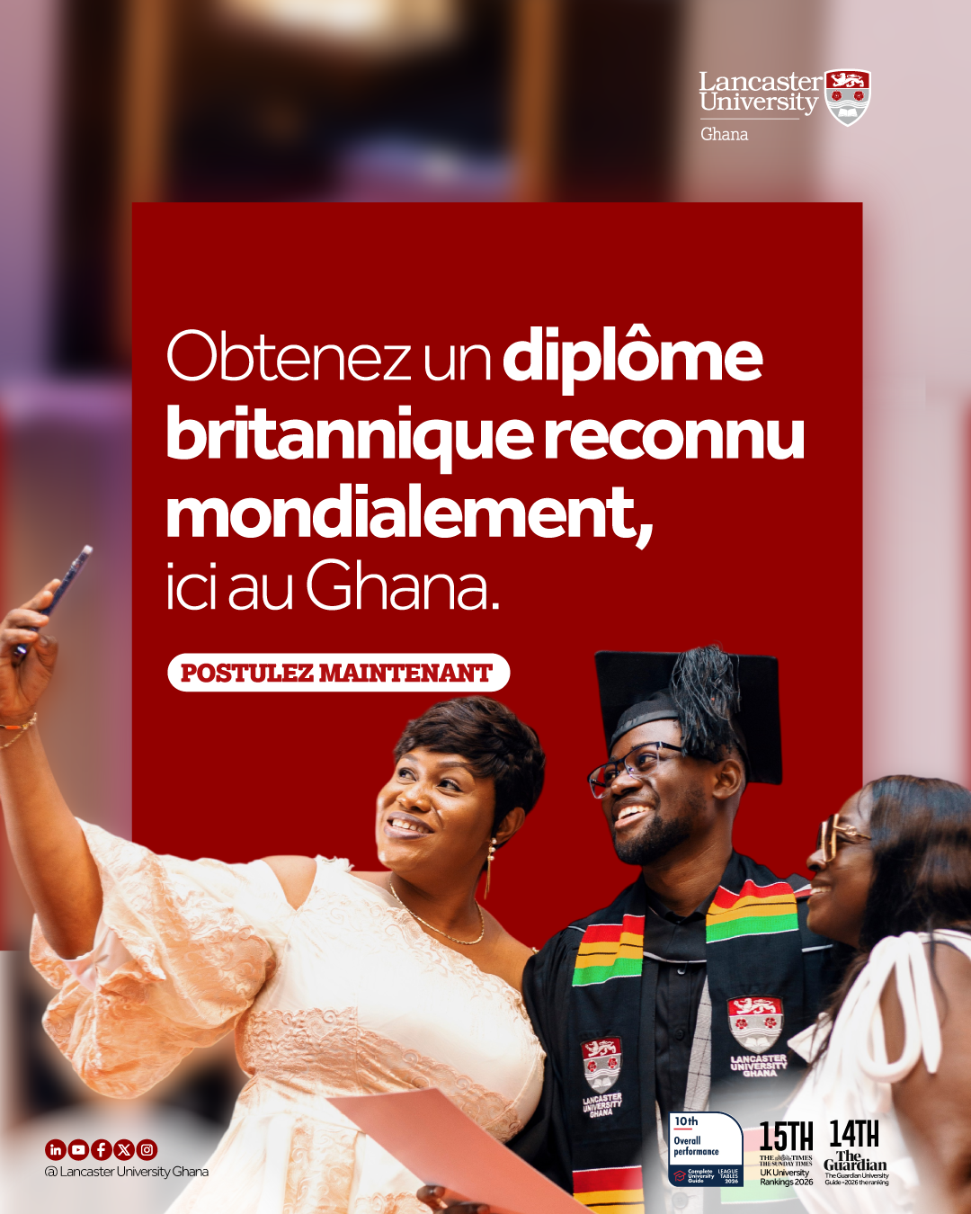 Lancaster University Ghana Facebook ad