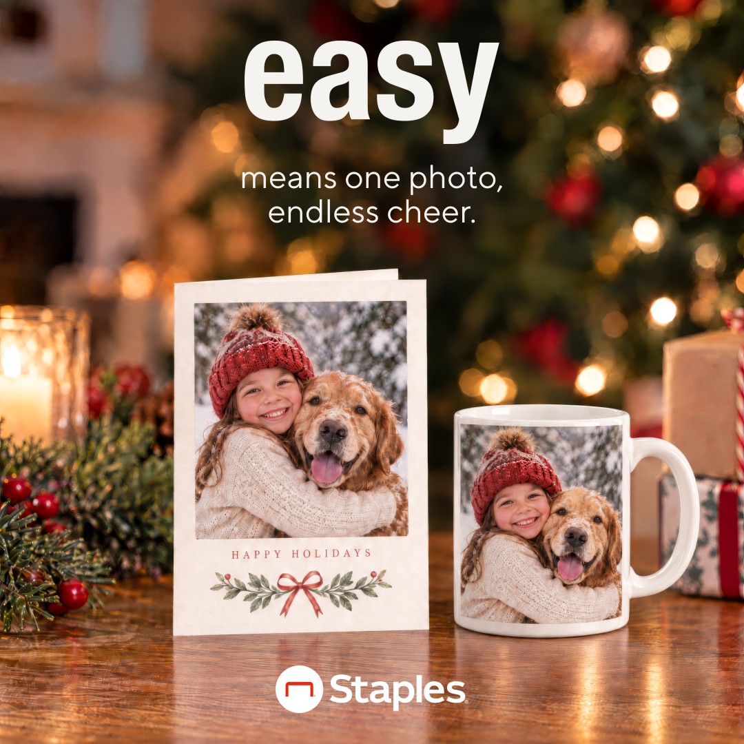 Staples Facebook ad: Print the season.