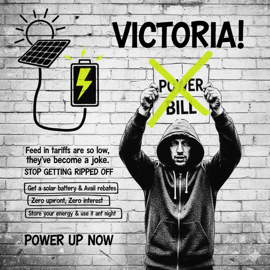 Australia Home Energy Rebates Facebook ad: $0 Upfront Solar Battery