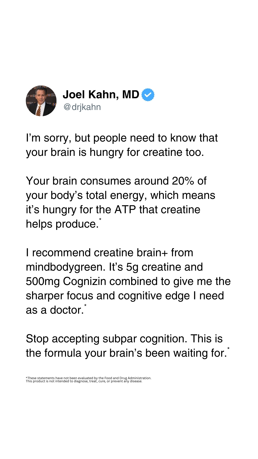 Dr. Joel Kahn - America's Healthy Heart Doc Facebook ad
