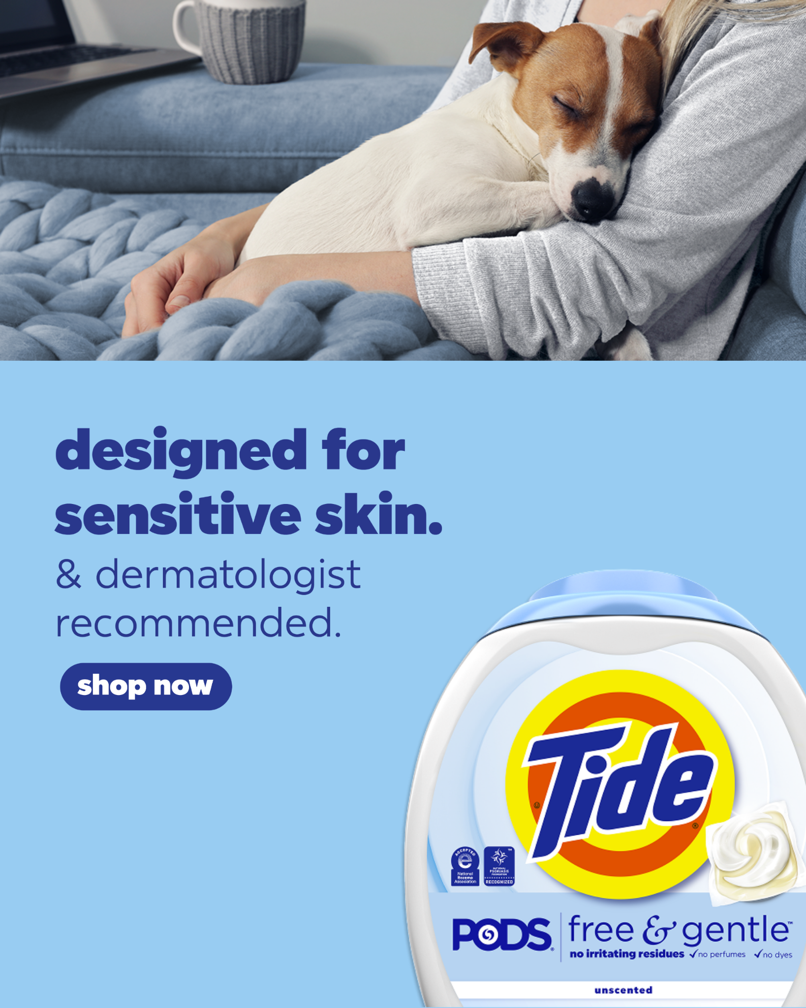 Tide Facebook ad: Tide Free & Gentle!