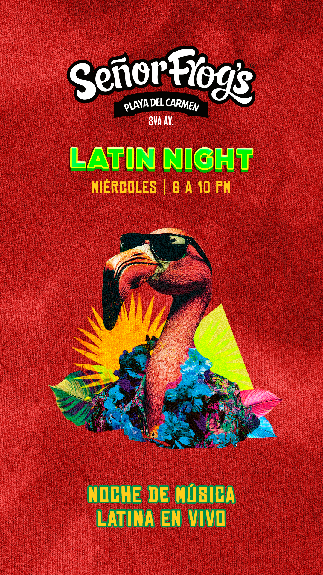 Señor Frog's 5ta y 8va Facebook ad from Dec 9, 2025