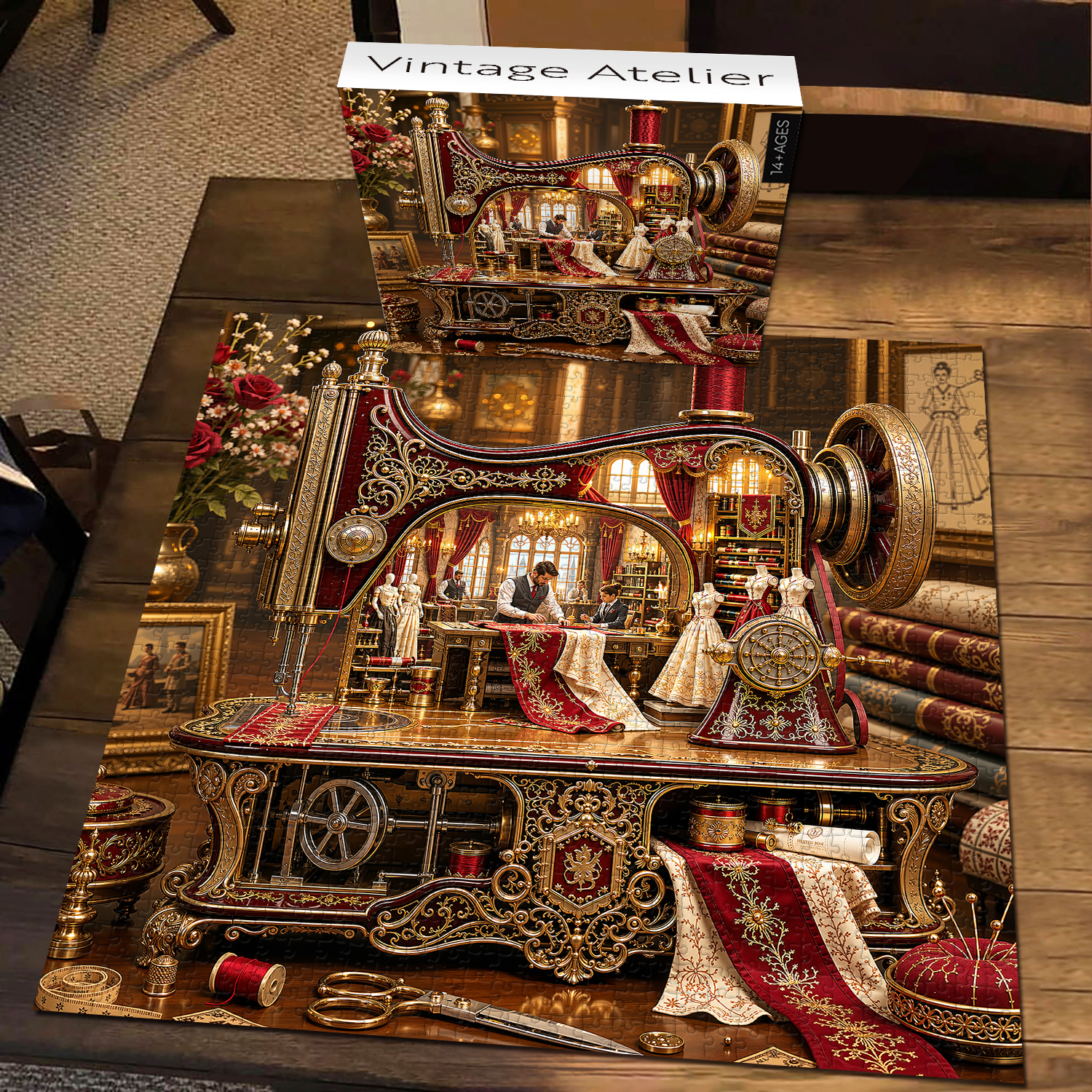 Pickforu Facebook ad: Vintage Atelier Jigsaw Puzzle 1000 Pieces