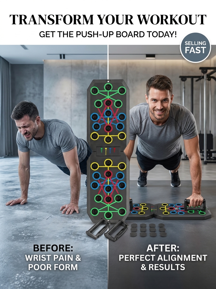 Eccopiu Facebook ad: Foldable Push-Up Board