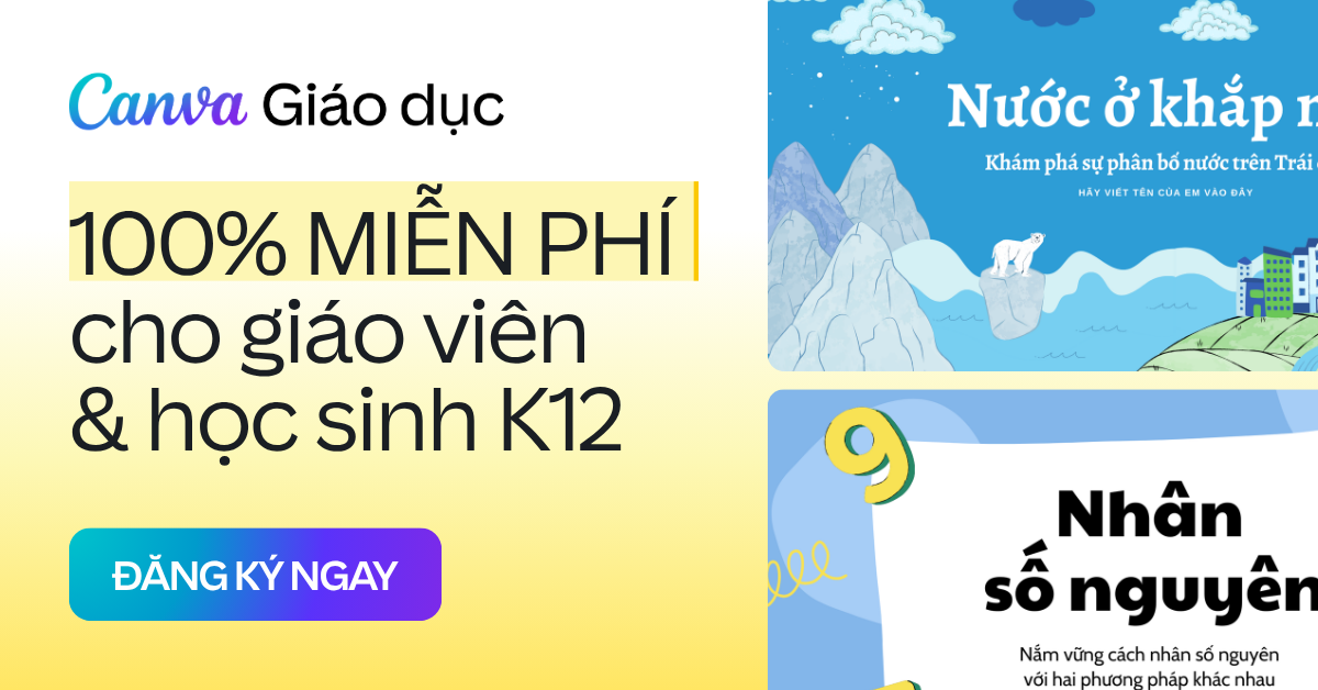 Canva Vietnam Facebook ad: Đăng ký Canva Giáo dục miễn phí