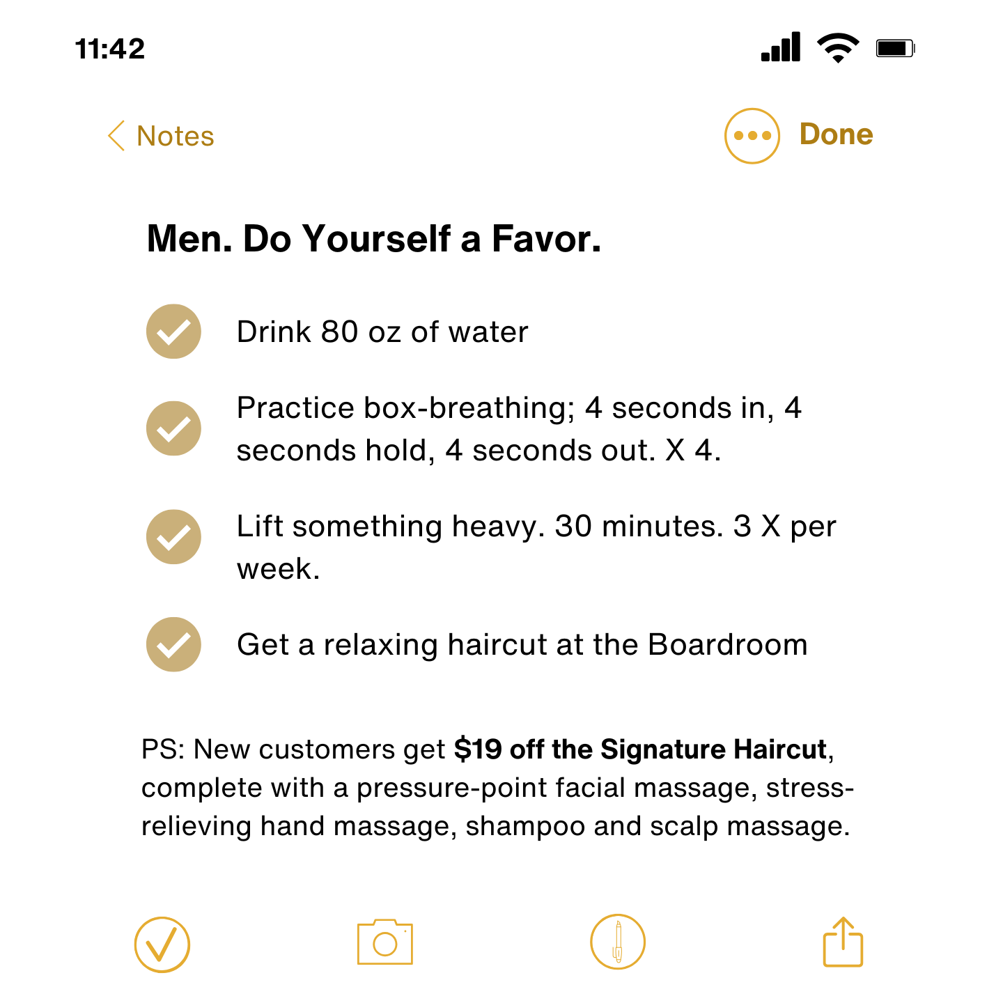 Boardroom Salon For Men Facebook ad from Dec 16, 2025