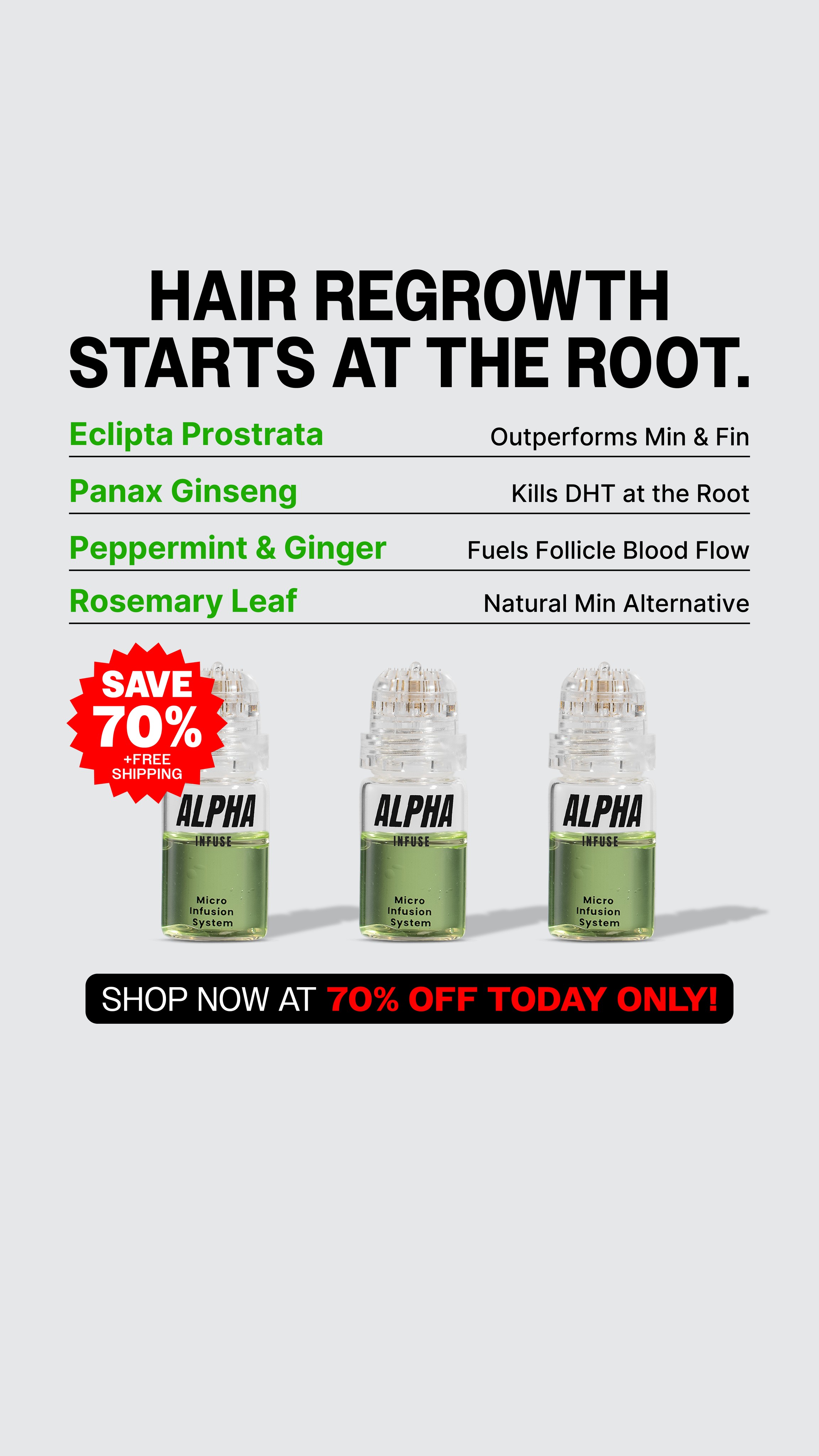 AlphaInfuse Facebook ad
