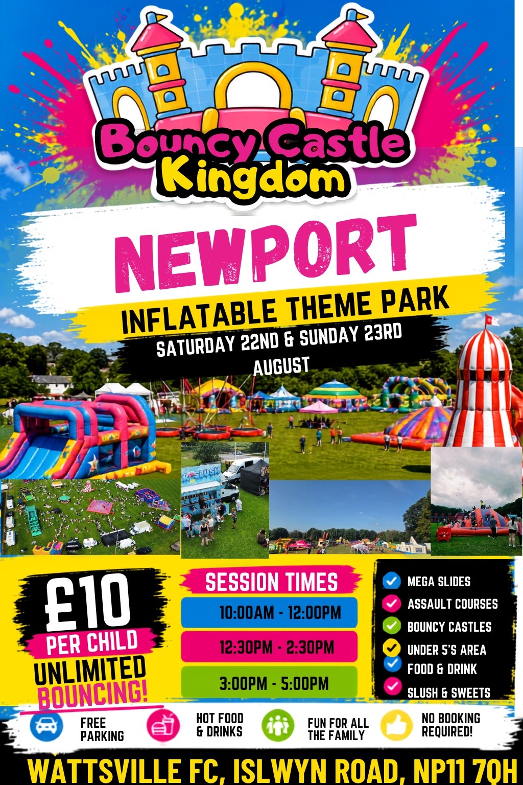 Bouncy Castle Kingdom Facebook ad: NEWPORT COMPETITION TIME!