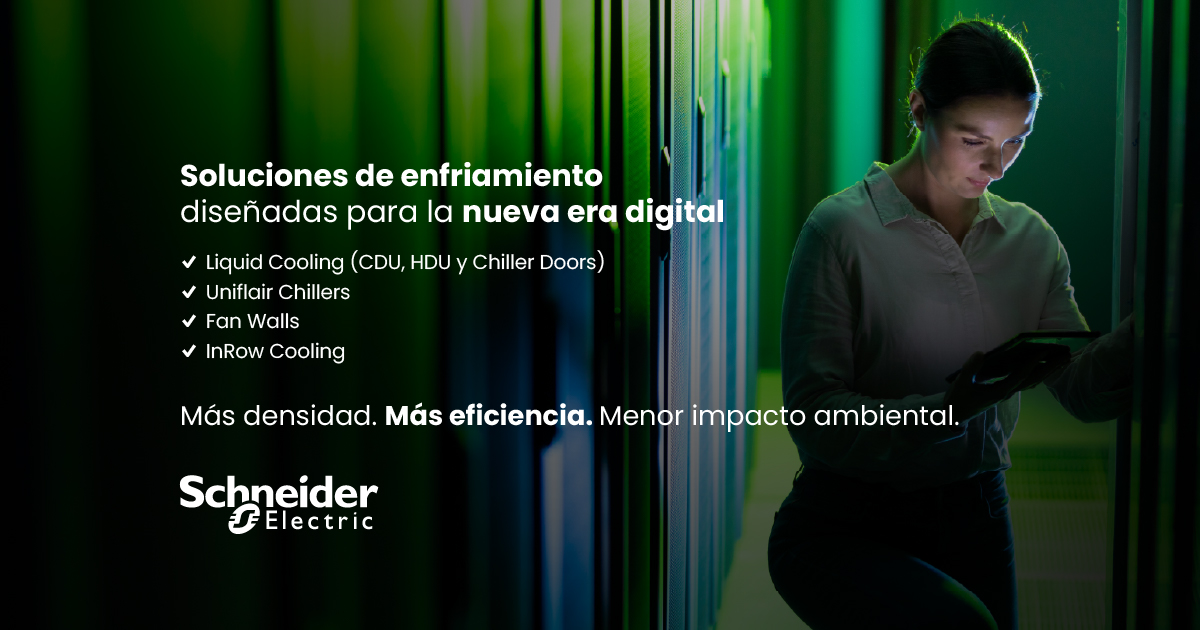 Schneider Electric Facebook ad: Enfriamiento líquido