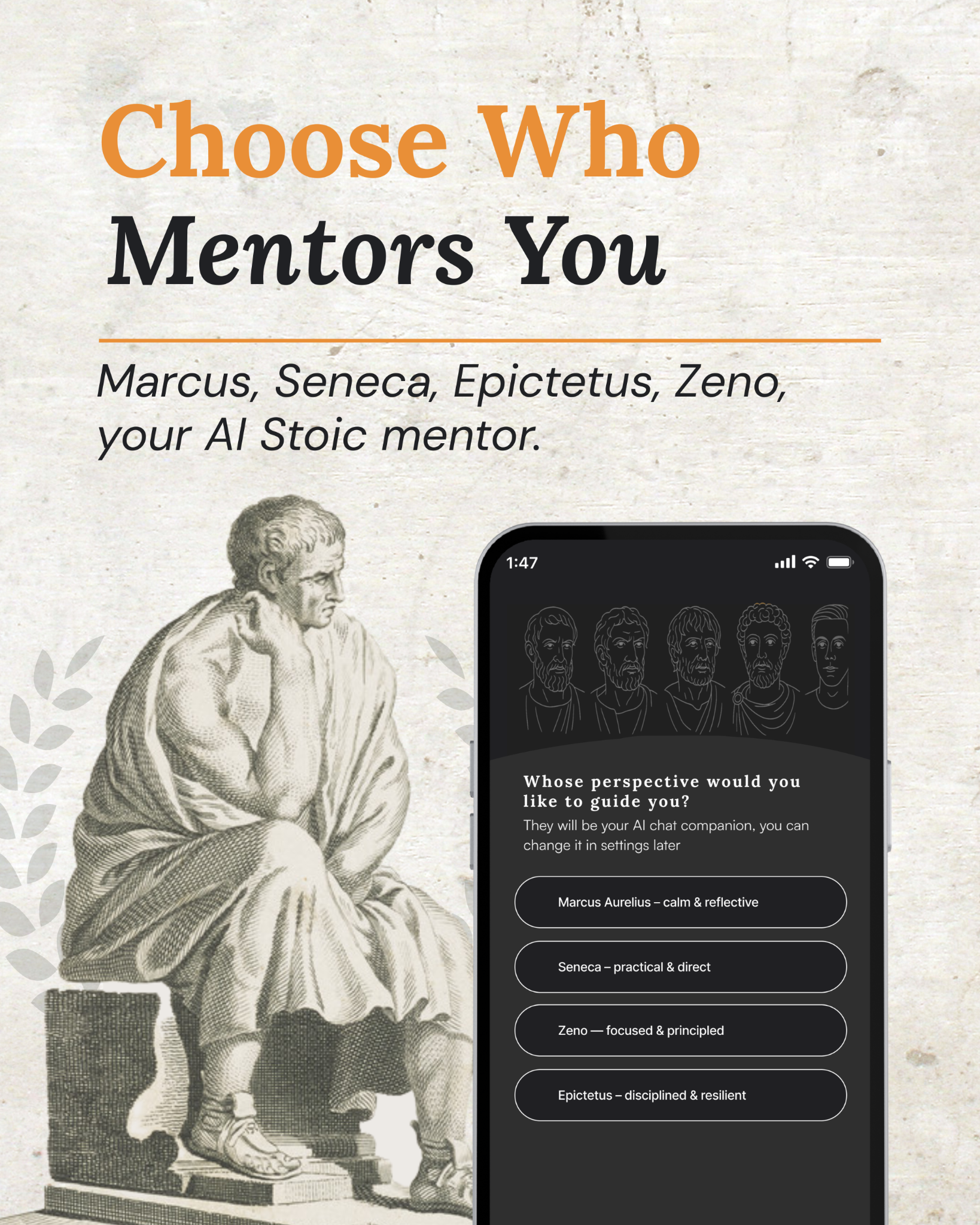 Stoic Forge Facebook ad: Forge your character daily