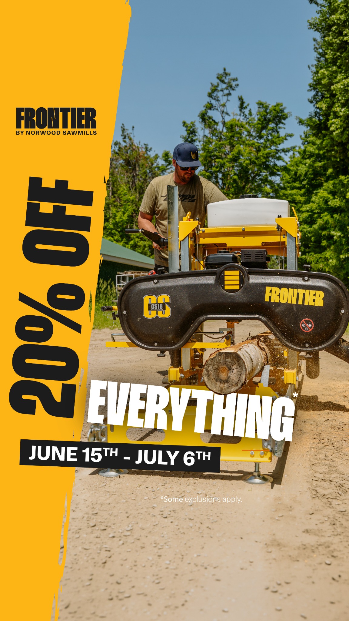 Frontier Sawmills Facebook ad from Jun 15, 2026