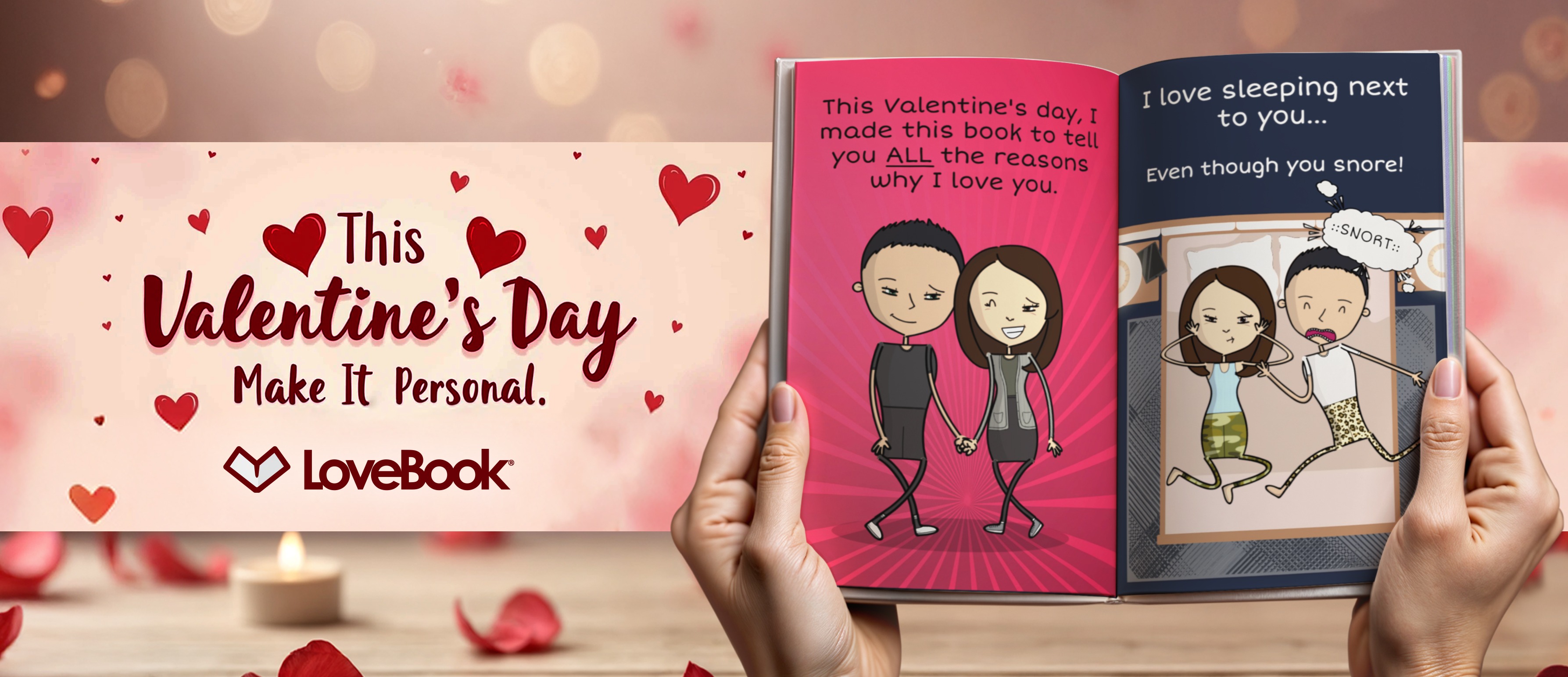 LoveBook Facebook ad