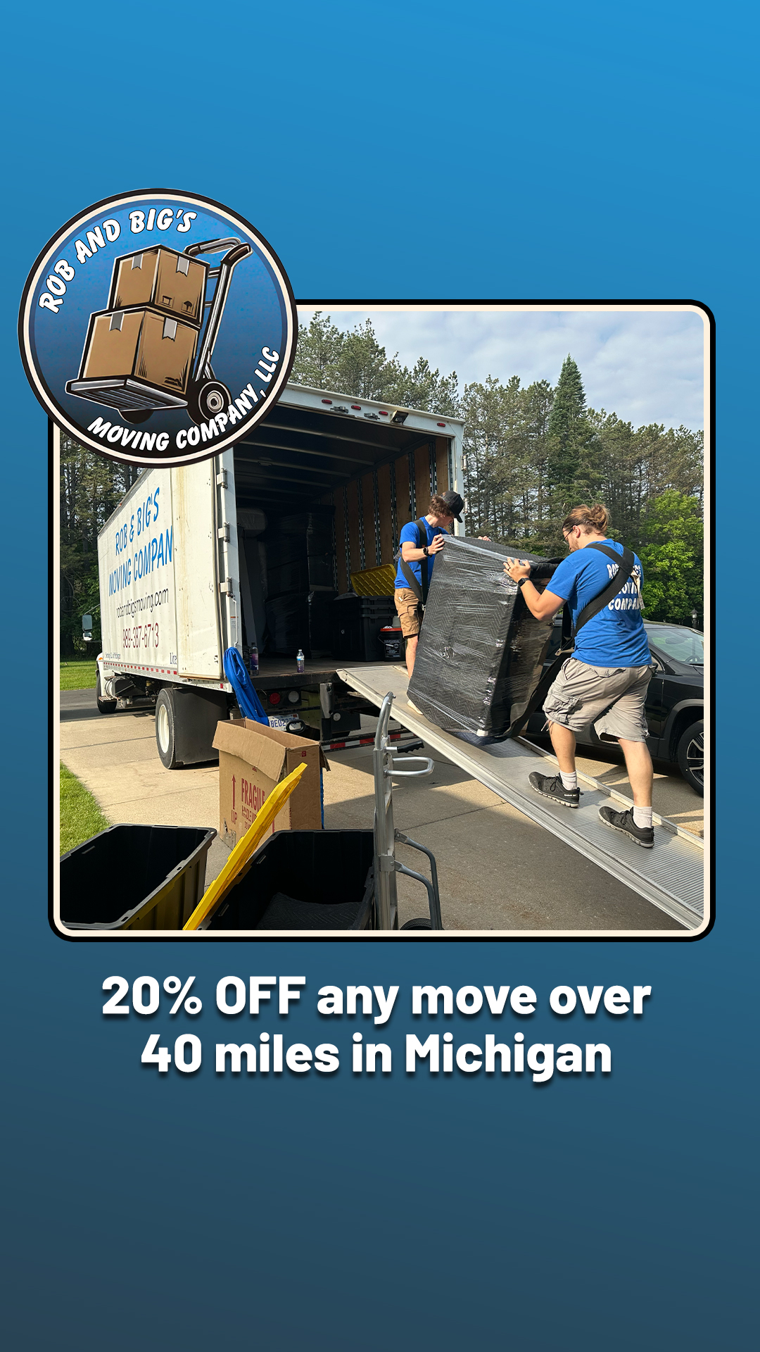 Rob and Big's Moving Company LLC Facebook ad