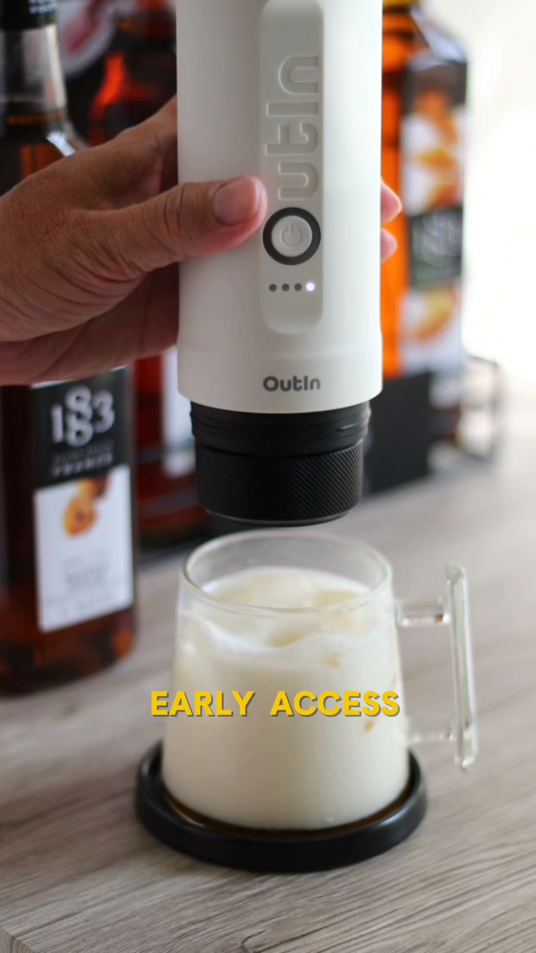 Outin Portable Electric Espresso Machine Facebook ad: OutIn Anniversary Sale | Up to 20% OFF