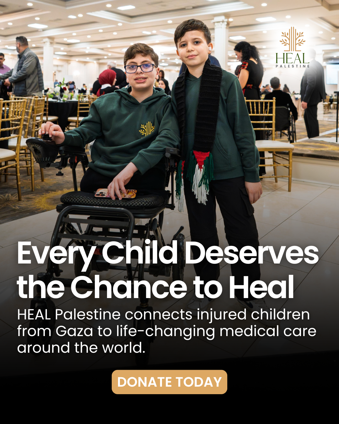 HEAL Palestine Facebook ad: Help Gaza's Children Heal