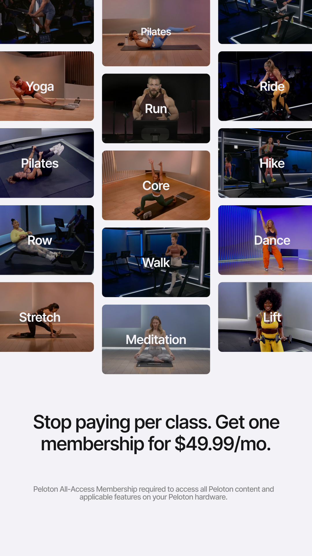 Peloton Facebook ad