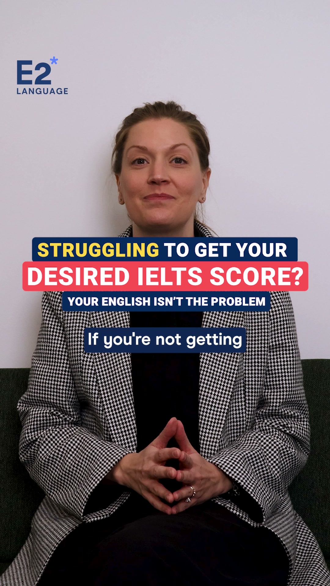 E2Language Facebook ad: Prepare Smarter. Score Higher.