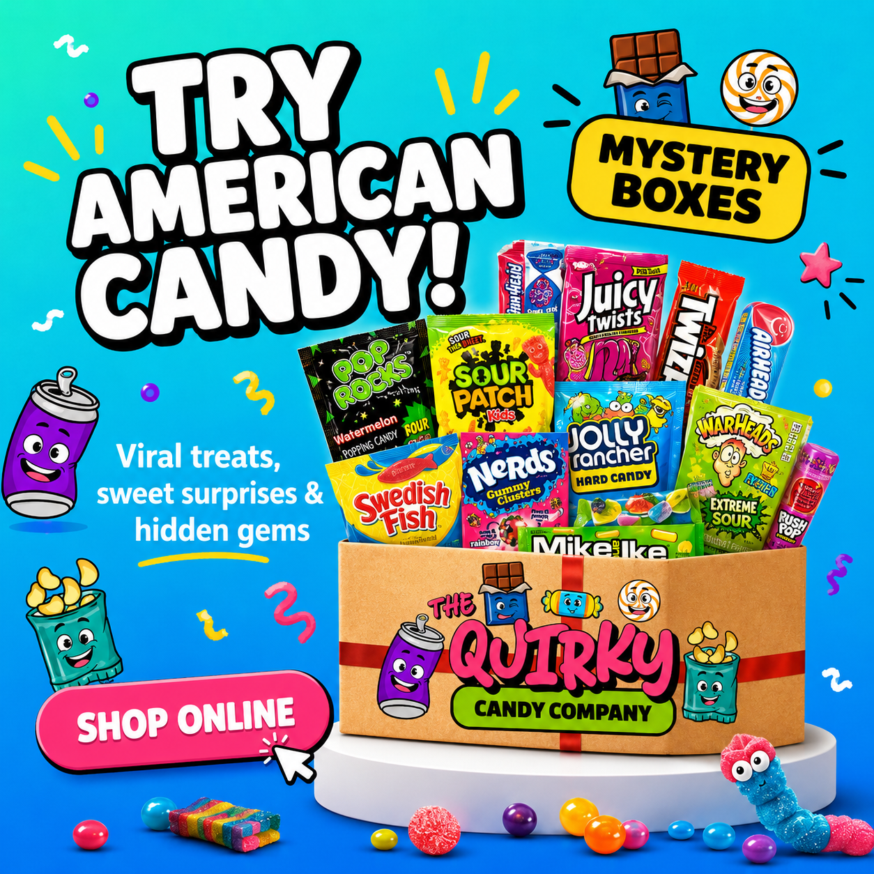 The Quirky Candy Company Facebook ad