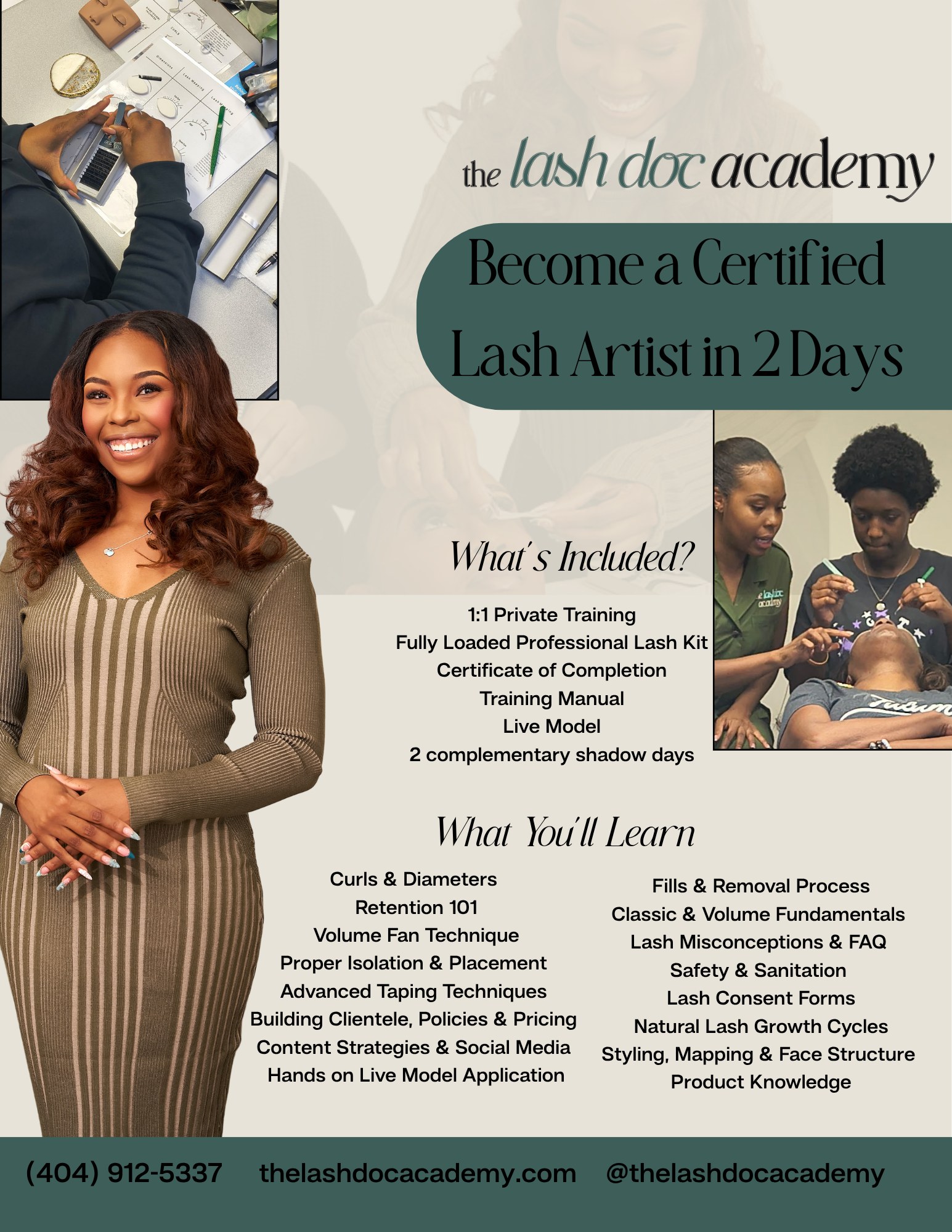The Lash Doc Academy Facebook ad: Hey Avondale Estates, GA and surrounding areas!