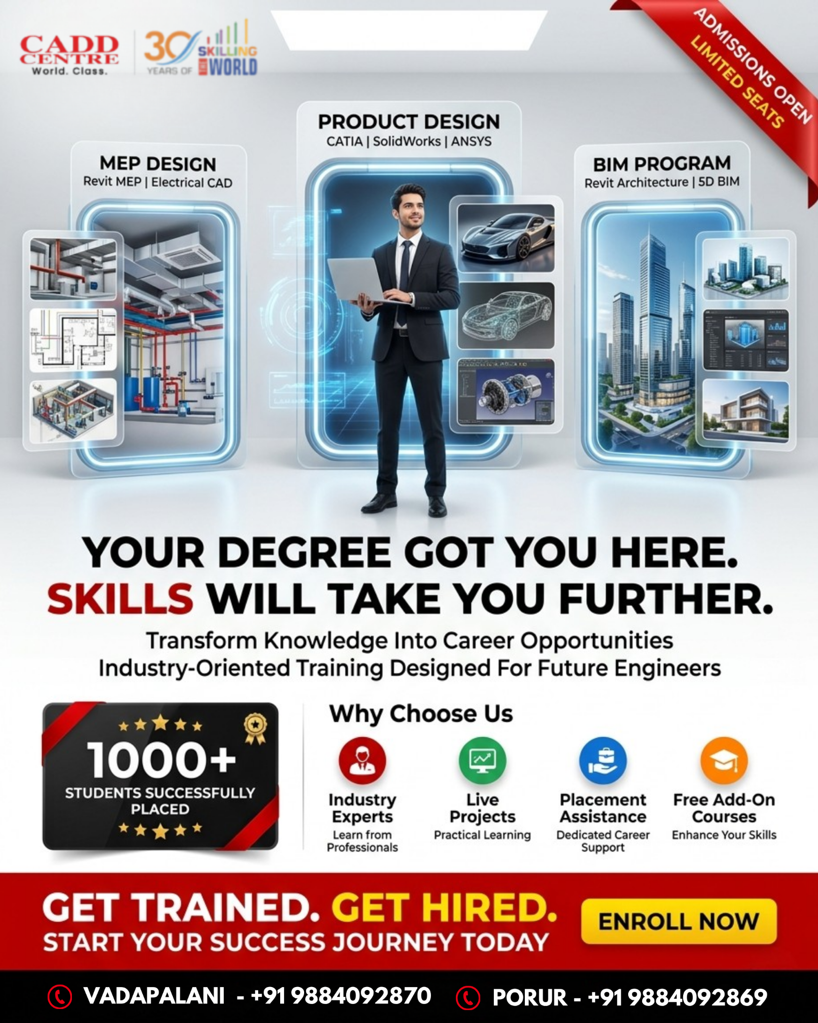 Cadd Centre-Porur & Vadapalani Facebook ad: Build Job-Ready Engineering Skills