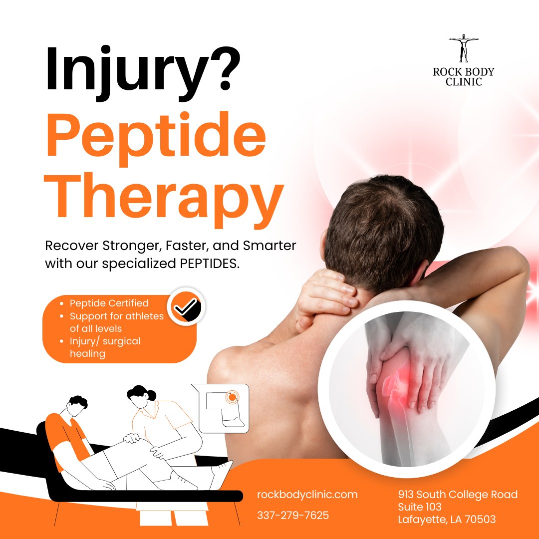 Rock Body Clinic Facebook ad: Are you suffering from a new injury or…