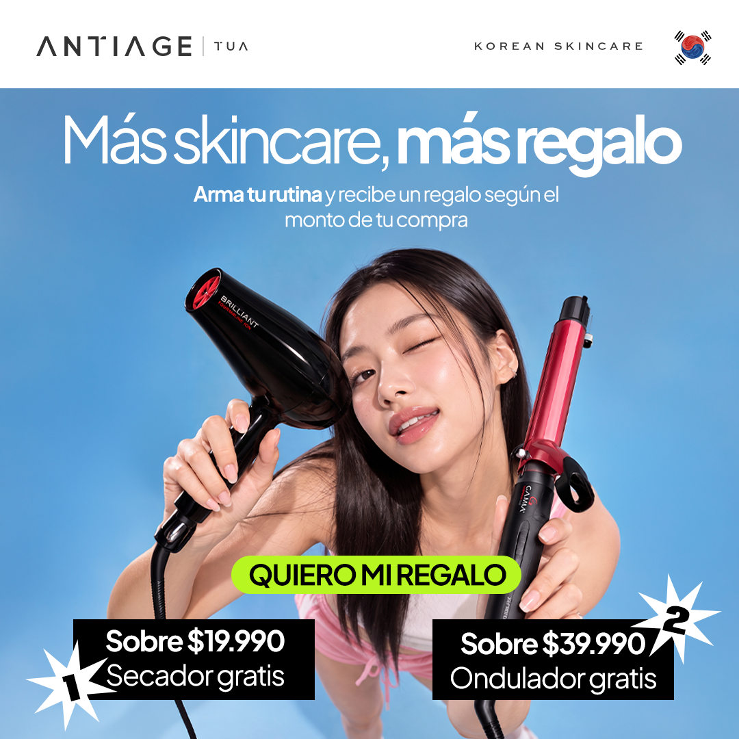 Antiage TUA Facebook ad: Más skincare, más regalo