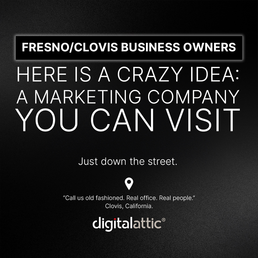 Digital Attic Facebook ad: Local Fresno Marketers