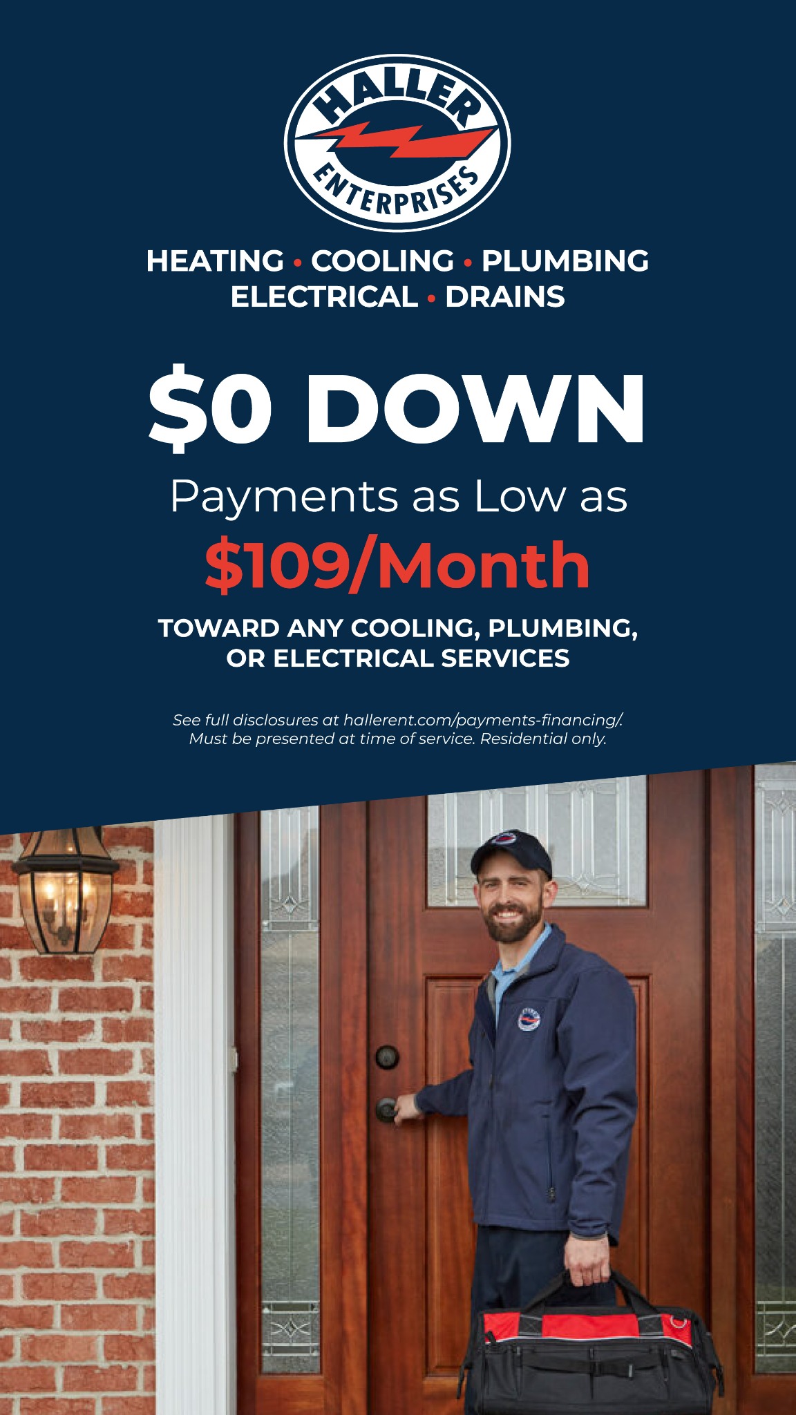 Haller Enterprises Facebook ad from Jul 9, 2026