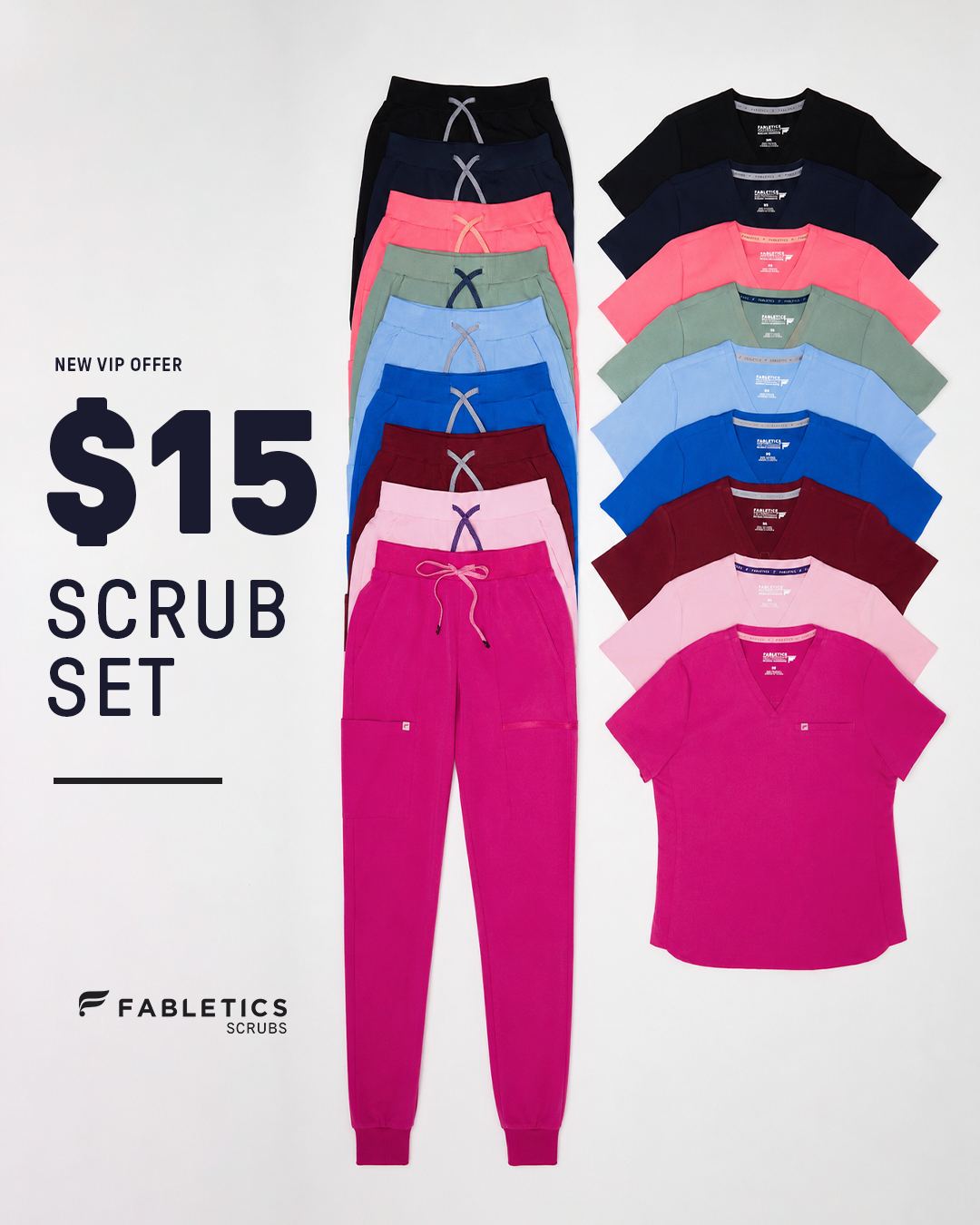 Fabletics Scrubs Facebook ad