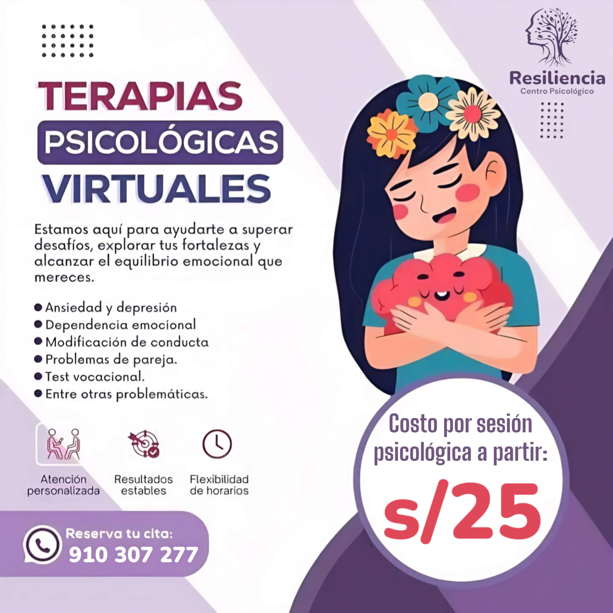 Centro Psicológico Resiliencia Facebook ad: ¿Imaginas cómo sería tu vida si pudieras enfrentar…