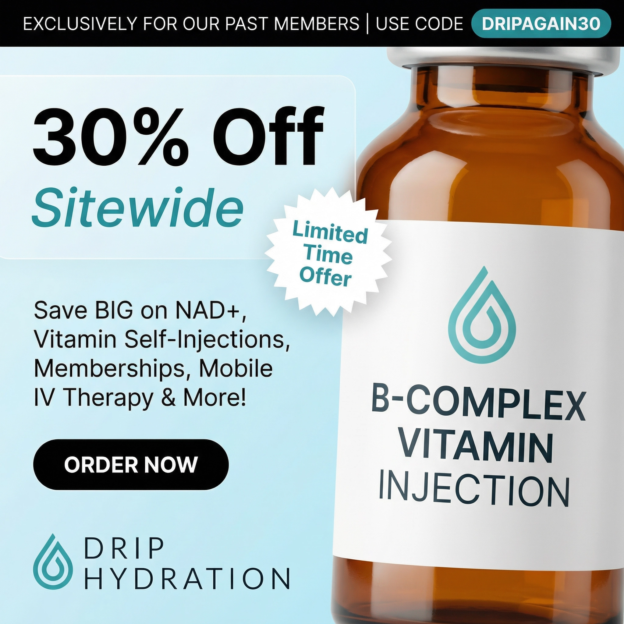 Drip Hydration Facebook ad