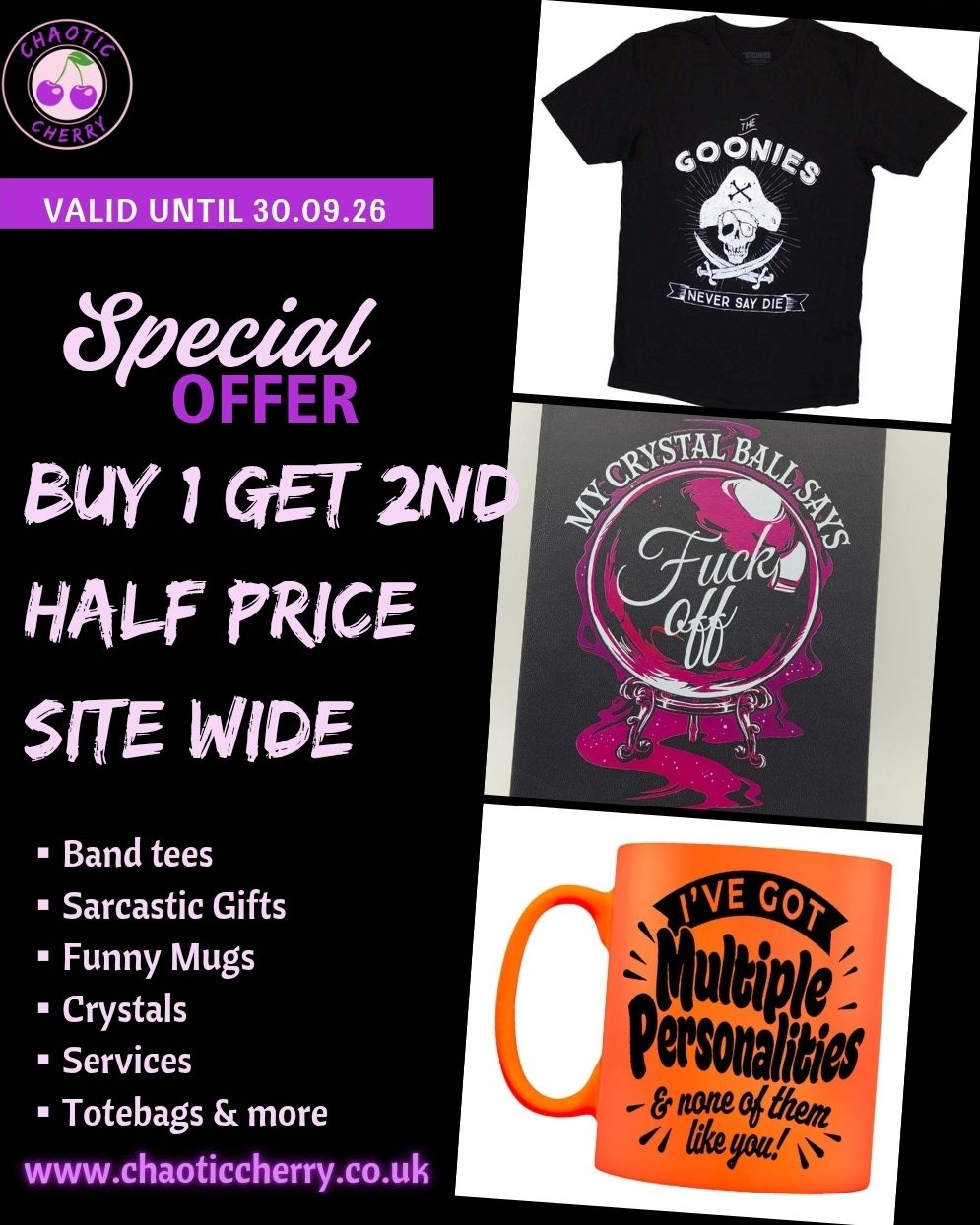 Chaotic Cherry Facebook ad: All Products | Chaotic Cherry