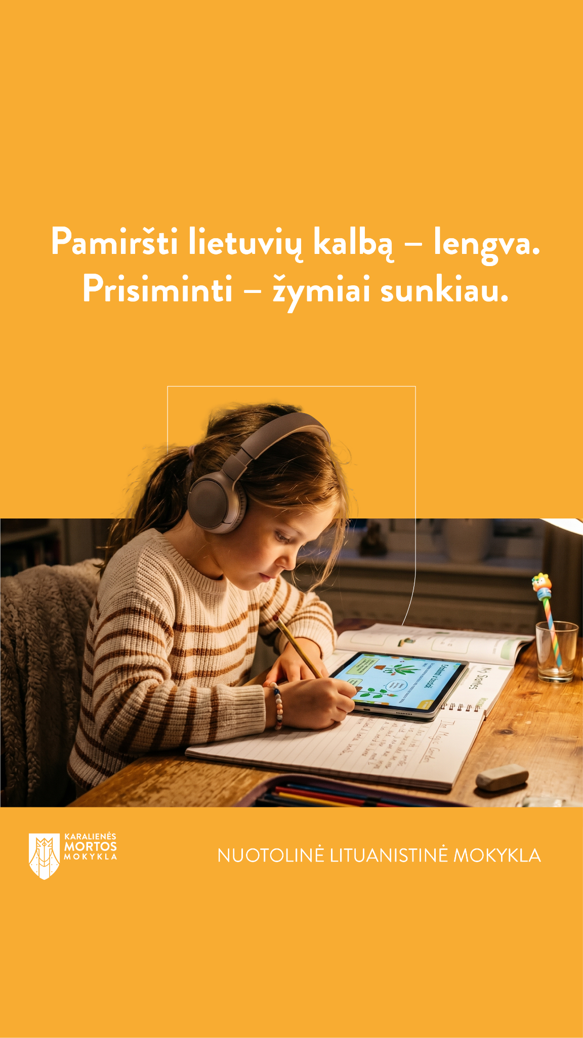 Karalienės Mortos mokykla Facebook ad