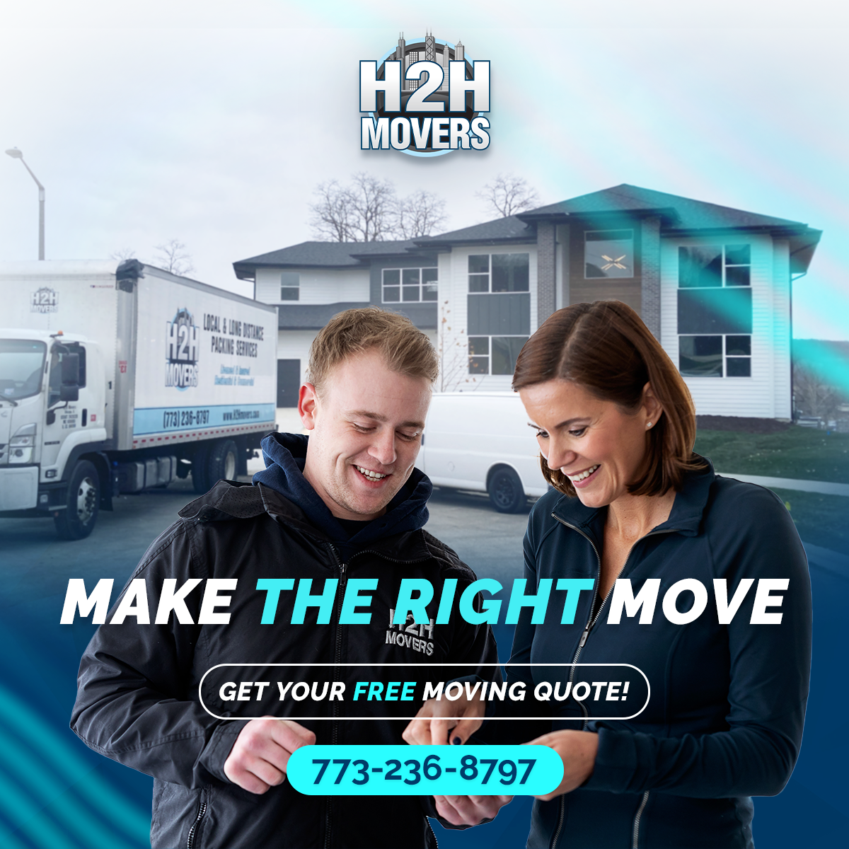 H2H Movers Inc Facebook ad from Nov 7, 2025