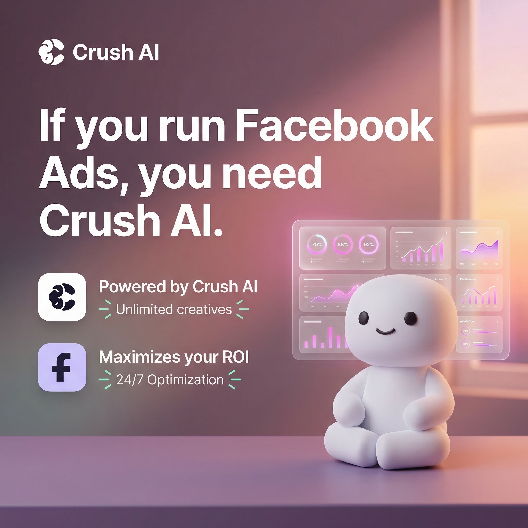 trycrush.ai Facebook ad