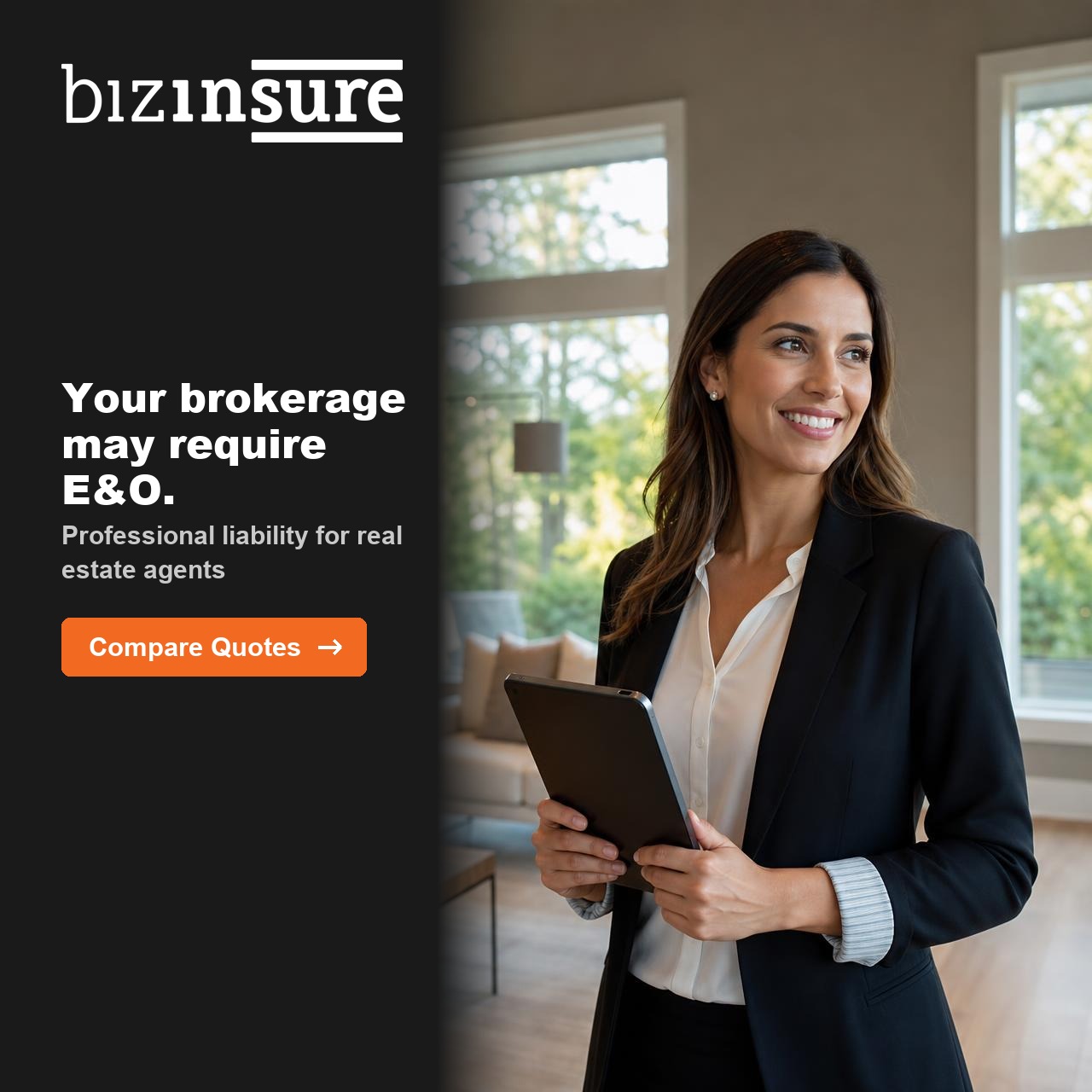BizInsure Facebook ad: Insurance for real estate agents