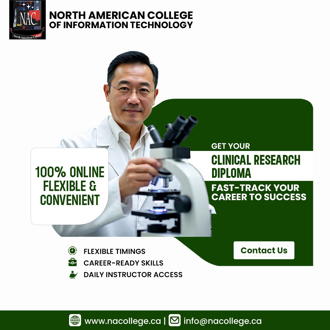 North American College of Information Technology Inc. Facebook ad: Build the Expertise You Need for Every Clinical Research…
