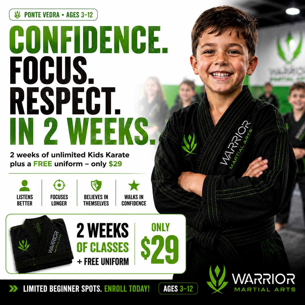 Karate America Ponte Vedra Facebook ad