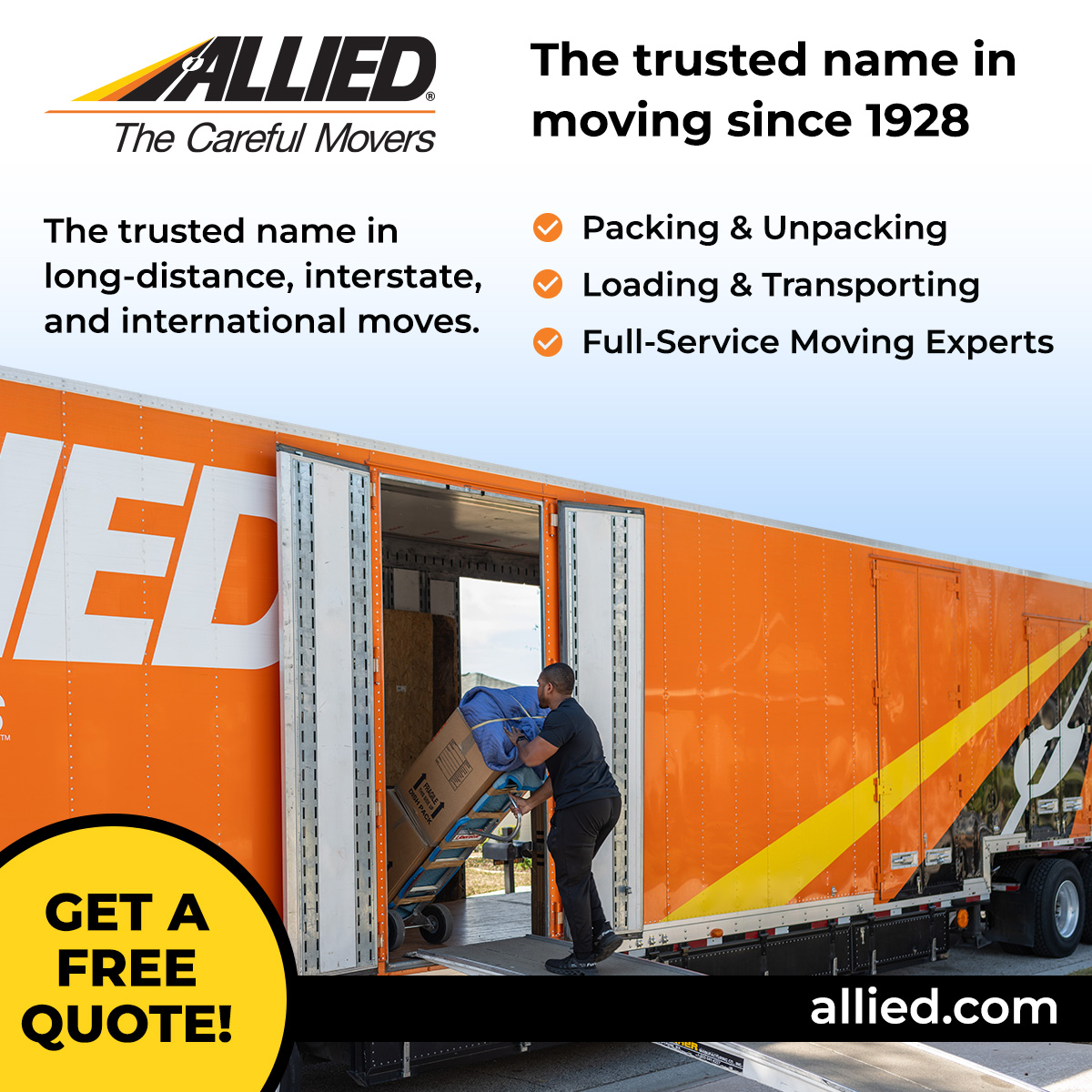 Allied Van Lines Facebook ad