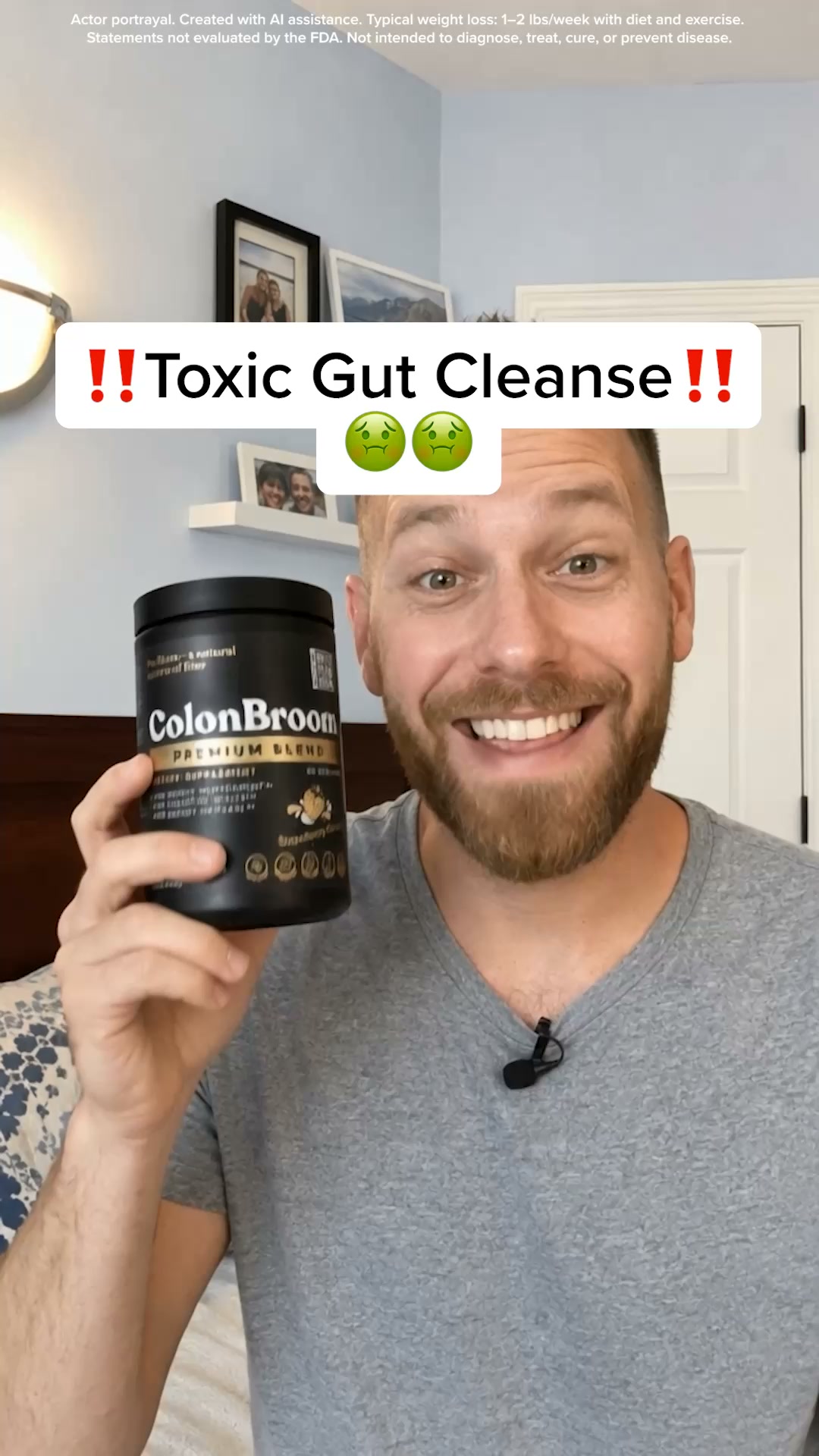 ColonBroom Facebook ad: FLUSH OUT THE GUNK FOR GOOD!