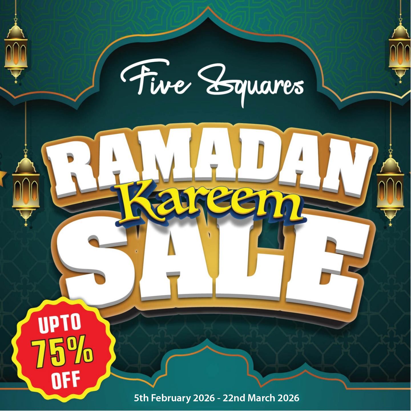 FIVE Squares Facebook ad: Are you preparing your home for Ramadan gatherings…