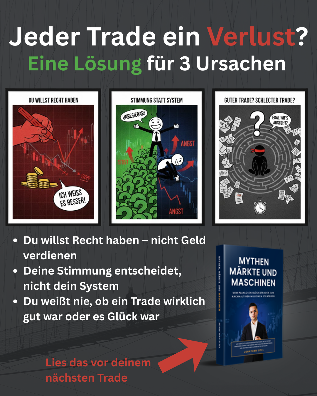Jonathan Eitel Facebook ad: Profitable Trader lesen dieses Buch