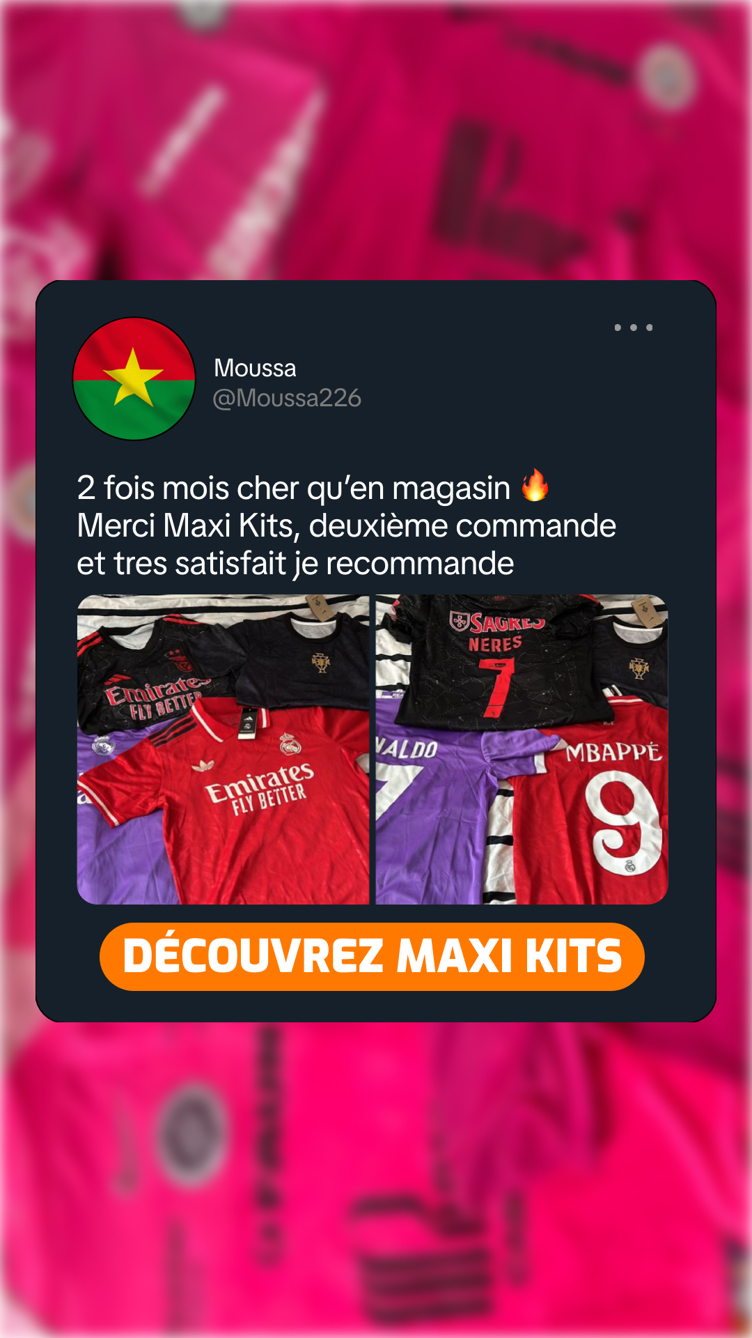 maxikits.com Facebook ad: Arrête de payer le prix fort.