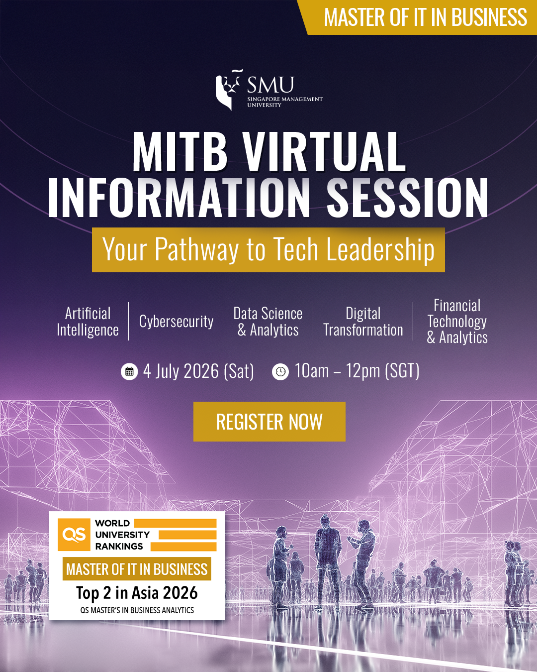 SMU Master of Information Technology in Business - MITB Facebook ad