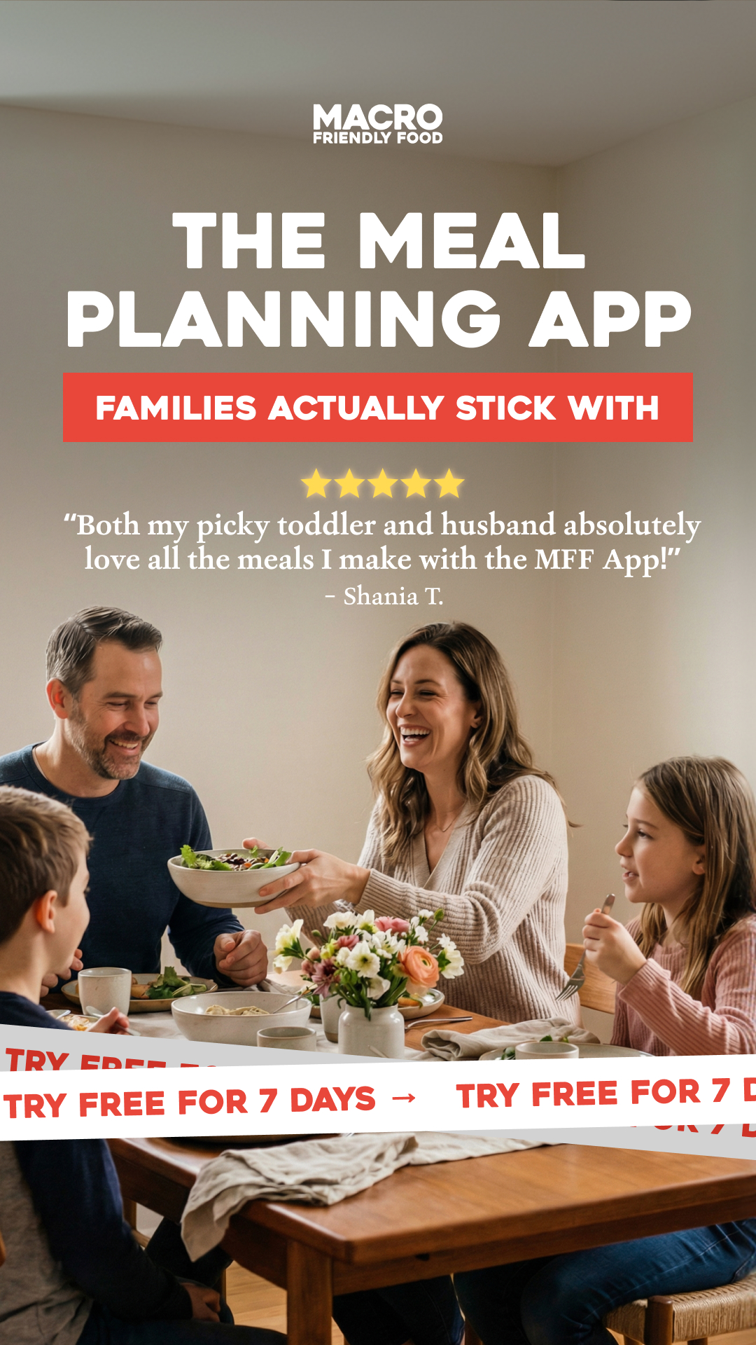 Macro Friendly Food Facebook ad from Apr 15, 2026