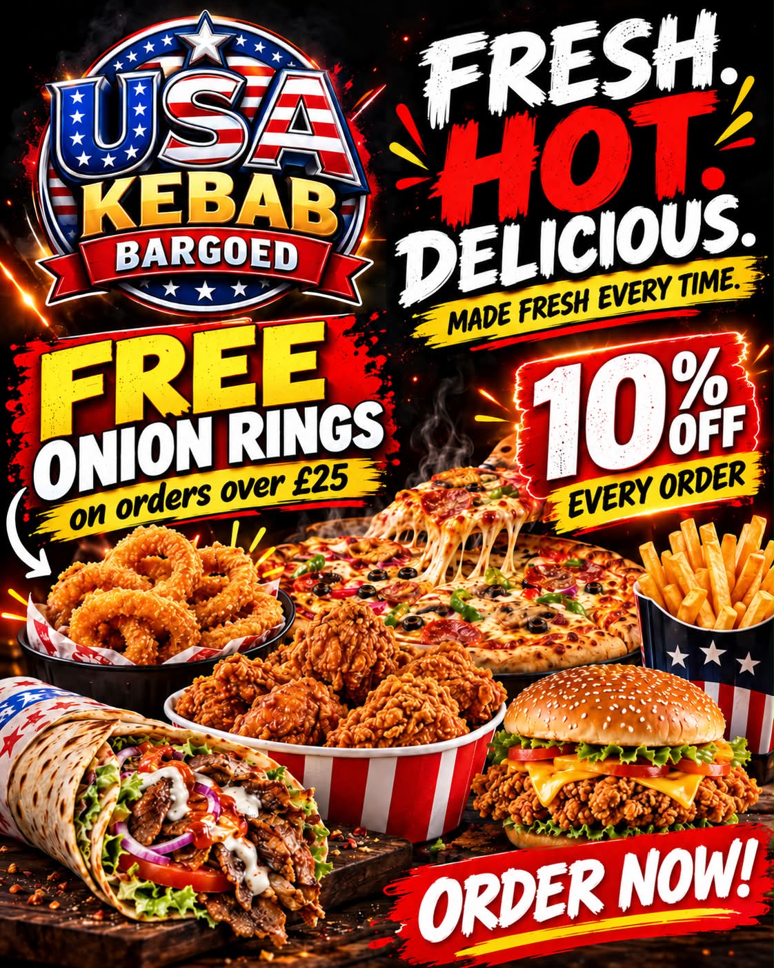 USA kebab Bargoed Facebook ad: Pizza, Kebab & Fried Chicken Delivery in Bargoed | Order…
